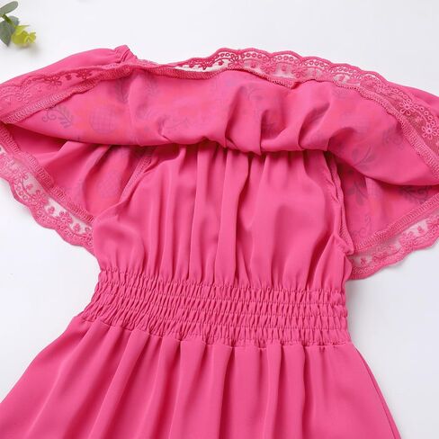 IKADEX Girls Mexican Floral Dress Off Shoulder Sunflower Print Party Cinco de Mayo Dresses in Saudi Arabia