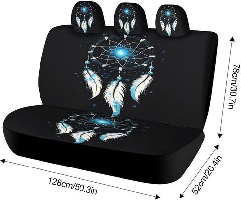 غطاء مقعد السيارة العالمي Dreamcatcher Night Universal، أغطية مقاعد السيارات متوافقة عالميًا مع شاحنات الدفع الرباعي in Kuwait