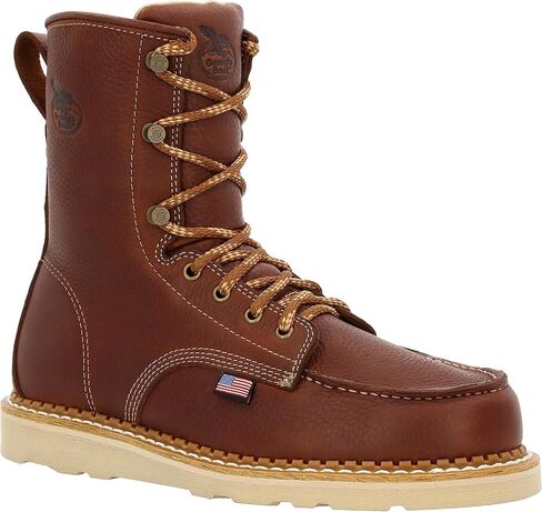 حذاء عمل GEORGIA BOOT Wedge Moc Toe، بني، مقاس 14 (M) in Saudi Arabia