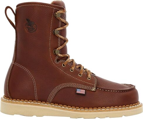 حذاء عمل GEORGIA BOOT Wedge Moc Toe، بني، مقاس 14 (M) in Saudi Arabia