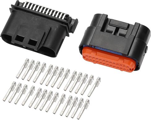 ECU Connector Plug for Honda/Inner Male Female Wire Terminal Connector/Waterproof Plastic 1mm Series / 1 Set Black 26 Pin in Saudi Arabia