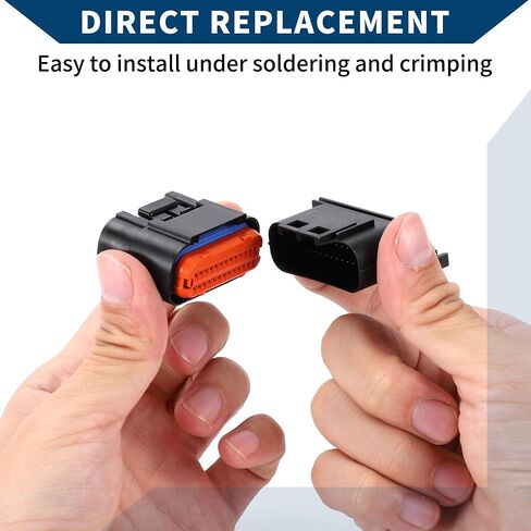 ECU Connector Plug for Honda/Inner Male Female Wire Terminal Connector/Waterproof Plastic 1mm Series / 1 Set Black 26 Pin in Saudi Arabia