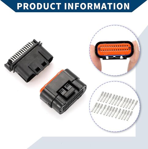 ECU Connector Plug for Honda/Inner Male Female Wire Terminal Connector/Waterproof Plastic 1mm Series / 1 Set Black 26 Pin in Saudi Arabia