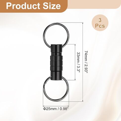 PATIKIL Quick Release Keychain, Detachable Pull Apart Key Rings Clip Spring Split Snap Separate Keychains Lock Holder in Saudi Arabia