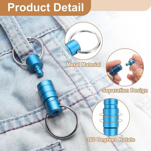 PATIKIL Quick Release Keychain, Detachable Pull Apart Key Rings Clip Spring Split Snap Separate Keychains Lock Holder in Saudi Arabia