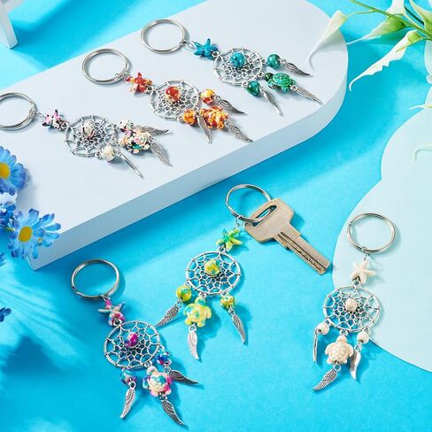 Dream Catcher Keychain Colorful Dream Catchers Key Ring for Key Bag Wall Hanging Ornament Accessories DIY Jewelry Crafts in Saudi Arabia