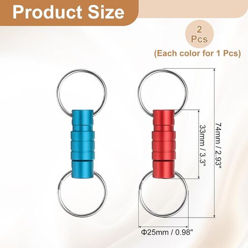 PATIKIL Quick Release Keychain, Detachable Pull Apart Key Rings Clip Spring Split Snap Separate Keychains Lock Holder in Saudi Arabia