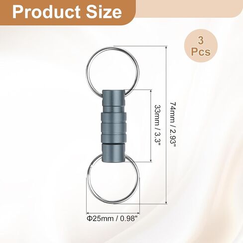 PATIKIL Quick Release Keychain, Detachable Pull Apart Key Rings Clip Spring Split Snap Separate Keychains Lock Holder in Saudi Arabia