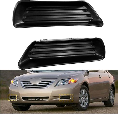 Pair Front Bumper Insert Fog Light Cover for 2007 2008-2009 Toyota Camry Left+Right Side TO2598103 TO2599103 Fog Lamp Trim Bezel Base Cover Cap in Saudi Arabia