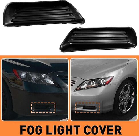 Pair Front Bumper Insert Fog Light Cover for 2007 2008-2009 Toyota Camry Left+Right Side TO2598103 TO2599103 Fog Lamp Trim Bezel Base Cover Cap in Saudi Arabia