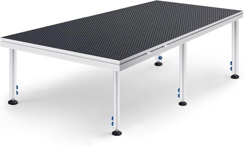 Tandefio 4' x 4' Portable Stage with Height Adjustable Riser (24" -40") Platform Modular System Stage Easy to Carry Assemble for Events Performances at School Auditoriums Concerts Restaurants Bars in Kuwait