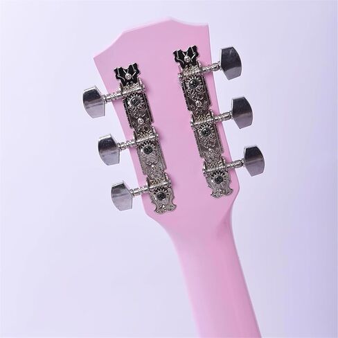 Rosefinch 38 inch Acoustic Beginner Guitar 3/4 Size Basswood Glossy Folk Guitar Starter Kits W/Bag Picks Capo Strap Steel Strings 38 inch White in Saudi Arabia