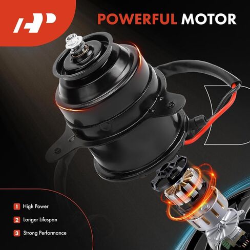 A-Premium Radiator Fan Motor Compatible with Honda Civic 1988-1995, Civic del Sol 1993-1995, Accord 1989-1997, CRX 1988-1991, Prelude 1988-1996 & Acura TL 1995-1998, Integra 1990-1997, Vigor 1992-1994 in Saudi Arabia