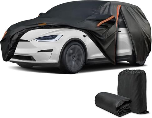 Car Cover for Tesla Model X 2015-2025 and for Acura MDX 2014-2025, SUV Full Car Cover Waterproof All Weather, Outdoor Sun Rain UV Snow Dust Protection, Custom Fit with Driver Door Zipper in Saudi Arabia