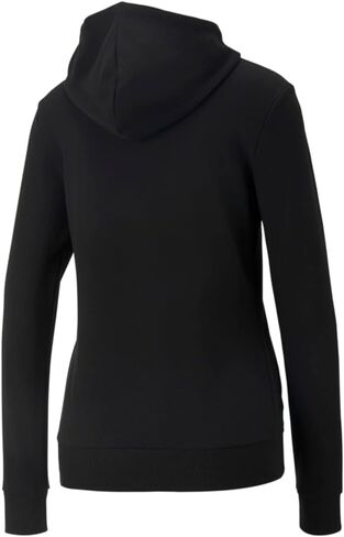 PUMA Womens Essentials Embroidered Logo Hoodie Casual Outerwear Casual Hoodie Pockets - Black - Size L in Saudi Arabia