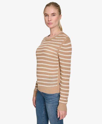Nautica Women's Long Sleeve Striped Crewneck Sweater in Kuwait