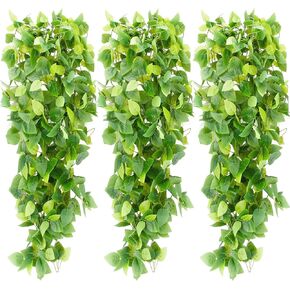 3PCS Artificial Hanging Plants Indoor 3ft Fake Ivy Plant Fake Vine Plants for Wedding Wall House Room Patio Indoor Outdoor Home Shelf Office Decor in Saudi Arabia