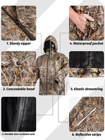 Rain Suit, Waterproof Rain Suits for Men, 2 Pieces Breathable & Windproof Rainwear，S-3XL in Kuwait