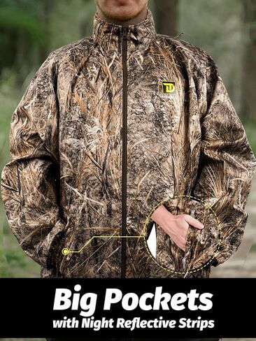 Rain Suit, Waterproof Rain Suits for Men, 2 Pieces Breathable & Windproof Rainwear，S-3XL in Kuwait