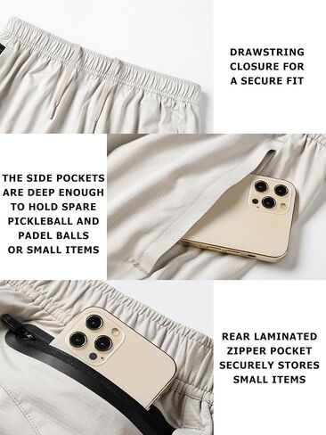 Mens Athletic Shorts Moisture Wicking Pickleball Tennis 5" Workout Running Shorts with Back Zip Pocket in Kuwait