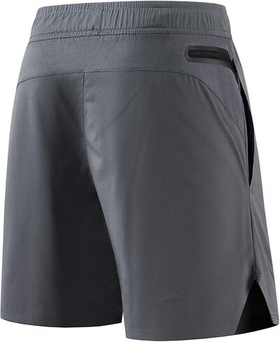 شورتات رجال رياضية رطوبة الفتل التنس 5 "تمرين يدير شورت مع الجيب الظهر الرمز البريدي in Kuwait