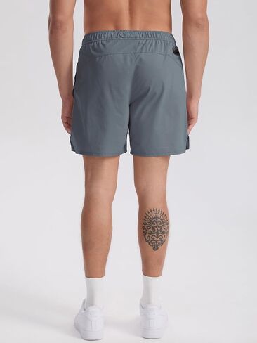 شورتات رجال رياضية رطوبة الفتل التنس 5 "تمرين يدير شورت مع الجيب الظهر الرمز البريدي in Kuwait