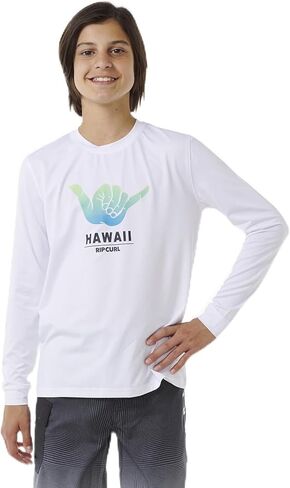 Rip Curl Boys' Shaka UPF 50+ Long Sleeve Rashguard in Saudi Arabia