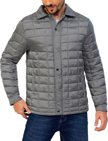 Little Donkey Andy Men's Lightweight Quilted Puffer Jacket Windproof Thermal Winter Coat with Recycled Insulation in Saudi Arabia