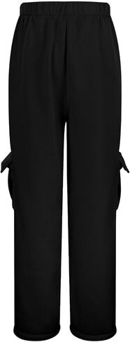 Mens Cargo Sweatpants Baggy Fleece Wide Leg Sweat Pants Heavyweight Drawstring Elastic Waist Hiking Pants with Pockets in Saudi Arabia