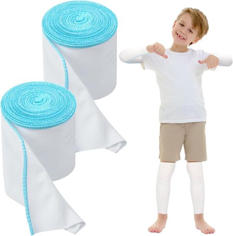 2 Rolls Wet Wraps Bandage for Eczema Wet Wrap Therapy for Eczema Treatment for Adults Kids (Blue,3.54" X 1.97 yd) in Kuwait