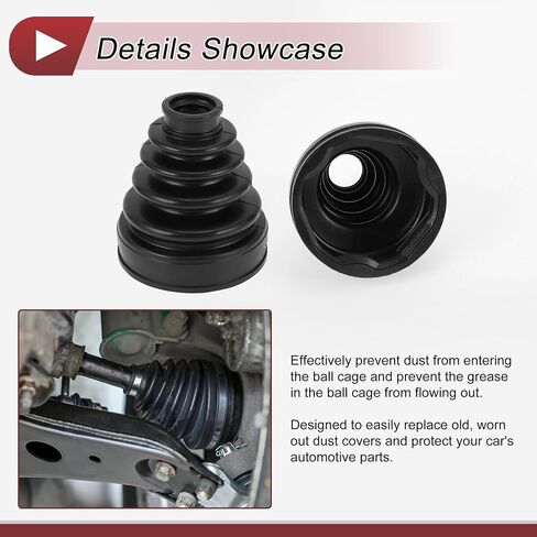 CV Joint Boot Kit for Toyota Camry 2007-2011 for Toyota Highlander 2001-2009 Inner Constant Velocity Joint Boot W/Clamps No.443842180 Black Rubber in Saudi Arabia