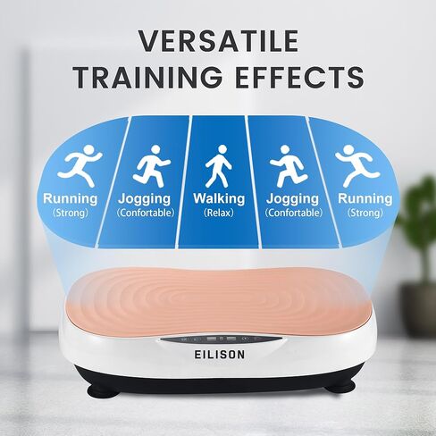 جهاز تمرين لوحة الاهتزاز من EILISON Glory - معدات منصة اللياقة البدنية بالاهتزاز لتمرين الجسم بالكامل للتمرين في المنزل والسفر، وفقدان الوزن، والتنغيم والعافية (وردي مطاطي) in Kuwait