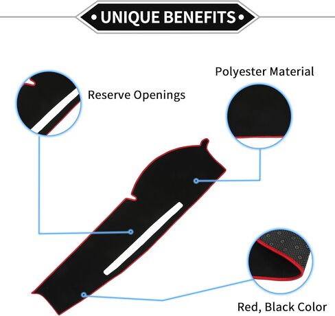 Dash Cover Compatible for Toyota Tacoma 2005-2015, Non-Slip Polyester Black Center Console Dashboard Cover Pad Carpet in Saudi Arabia