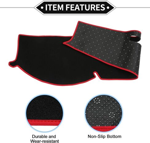 Dash Cover Compatible for Toyota Tacoma 2005-2015, Non-Slip Polyester Black Center Console Dashboard Cover Pad Carpet in Saudi Arabia