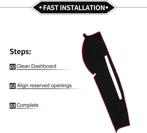 Dash Cover Compatible for Toyota Tacoma 2005-2015, Non-Slip Polyester Black Center Console Dashboard Cover Pad Carpet in Saudi Arabia