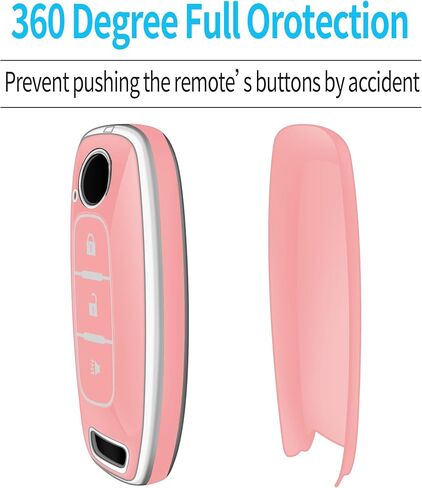 Tukellen Key Fob Cover for Nissan, 2023 2024 Rouge Pathfinder Versa 4Runner Smart Key Fob Protection, Soft TPU Shell, Silver (5 Buttons) in Kuwait