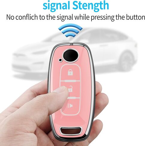 Tukellen Key Fob Cover for Nissan, 2023 2024 Rouge Pathfinder Versa 4Runner Smart Key Fob Protection, Soft TPU Shell, Silver (5 Buttons) in Kuwait