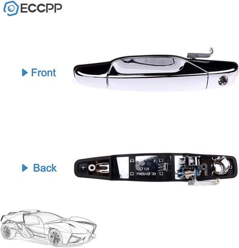 ECCPP Door Handles exterior Outer Front Driver Passenger Side for 2007-2013 for Chevy for GMC for Cadillac Chrome(Pack of 2) in Saudi Arabia