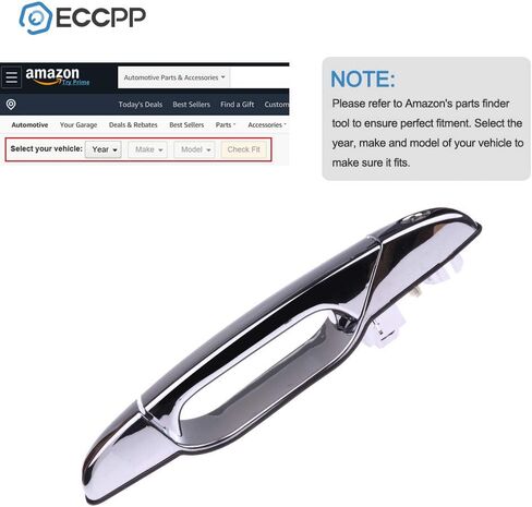 ECCPP Door Handles exterior Outer Front Driver Passenger Side for 2007-2013 for Chevy for GMC for Cadillac Chrome(Pack of 2) in Saudi Arabia