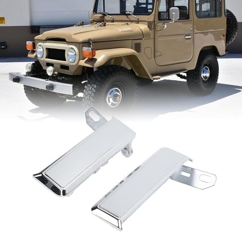 KIMISS كروم مقبض الباب الخارجي مجموعة ل FJ40 BJ40 BJ42 FJ45 HJ45 HJ47 1975-1984 مقاوم للصدأ يسار يمين مقابض أبواب خارجية معدنية in Saudi Arabia