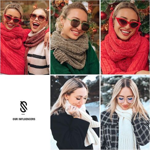 SOJOS Lightweight Ultra Soft Chenille Ribbed Thick Scarf Knit Shawl for Women for Fall Winter Shawl Wrap SC326 in Saudi Arabia