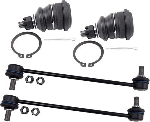 TRQ Front Suspension Kit Ball Joint Sway Bar Stabilizer Link Compatible with 2012-2017 Hyundai Accent 2011-2016 Elantra 2013 Elantra Coupe 2014-2018 Kia Forte 2014-2016 Forte Koup Forte5 in Saudi Arabia