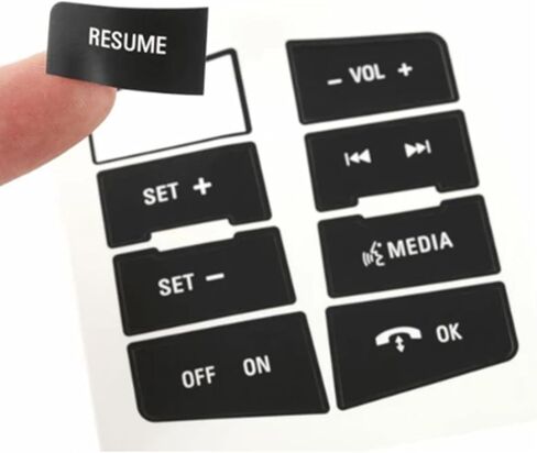 Generic Car Steering Wheel Button Caps Repair Decals Stickers Black for Ford Focus 2008 2009 2010 Automotive Interior Decor, US-001 in Saudi Arabia