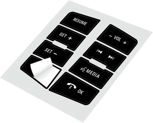 Generic Car Steering Wheel Button Caps Repair Decals Stickers Black for Ford Focus 2008 2009 2010 Automotive Interior Decor, US-001 in Saudi Arabia