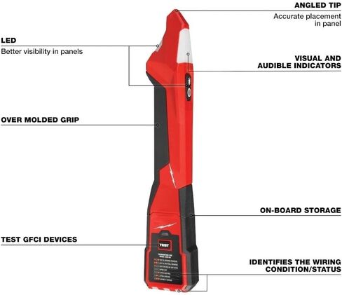 New 2222-20 Circuit Testers for Milwaukee Circuit Breaker Finder w/LED Length 1.25 in Width 11.13 in Height 2 in in Saudi Arabia