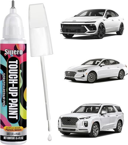 Hyper White (WC9) لقلم طلاء Hyundai Touch Up - تطابق الألوان تمامًا لتثبيت الرقائق والنكات - متوافق مع Tucson، Santa Fe، Elantra، Sonata in Kuwait