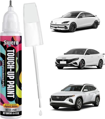 Hyper White (WC9) لقلم طلاء Hyundai Touch Up - تطابق الألوان تمامًا لتثبيت الرقائق والنكات - متوافق مع Tucson، Santa Fe، Elantra، Sonata in Kuwait