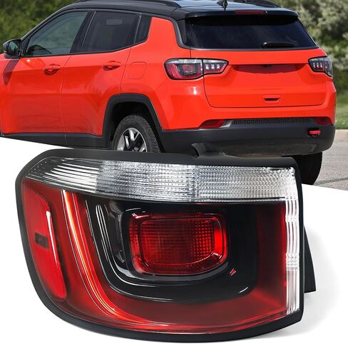 Huray Right Outer Tail Light Fit for Jeep Compass 2021-2024 RH Halogen Taillight Rear Brake Lamp Assembly OE Style Accessory Replacement for CH2805124 (Passenger Side) in Saudi Arabia