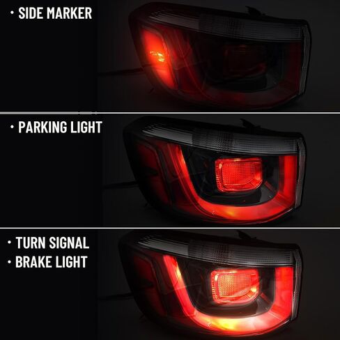 Huray Right Outer Tail Light Fit for Jeep Compass 2021-2024 RH Halogen Taillight Rear Brake Lamp Assembly OE Style Accessory Replacement for CH2805124 (Passenger Side) in Saudi Arabia