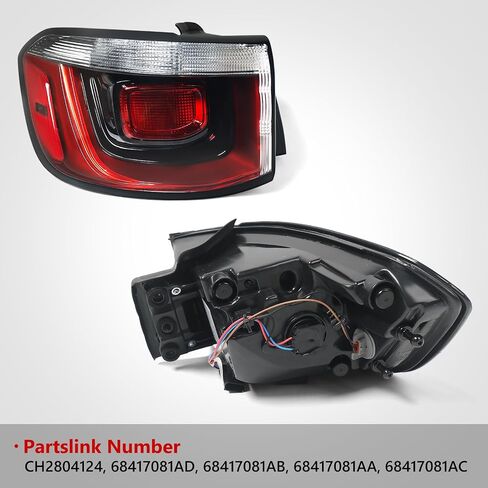 Huray Right Outer Tail Light Fit for Jeep Compass 2021-2024 RH Halogen Taillight Rear Brake Lamp Assembly OE Style Accessory Replacement for CH2805124 (Passenger Side) in Saudi Arabia